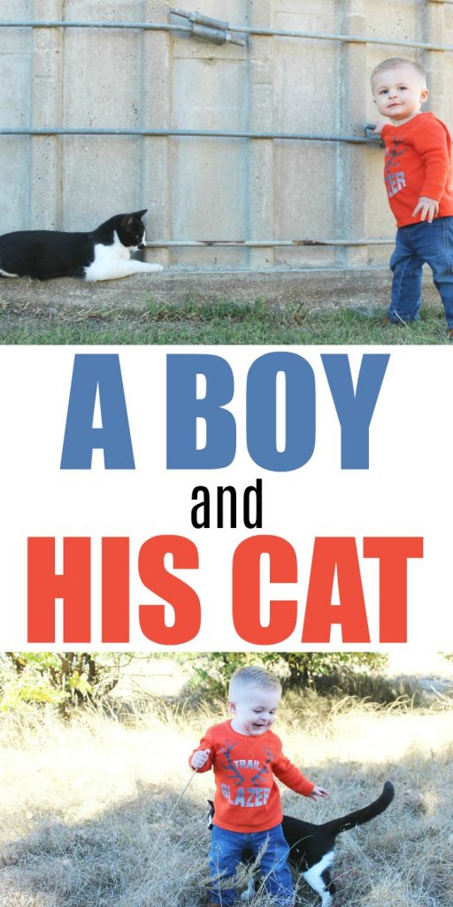 A boy and his cat